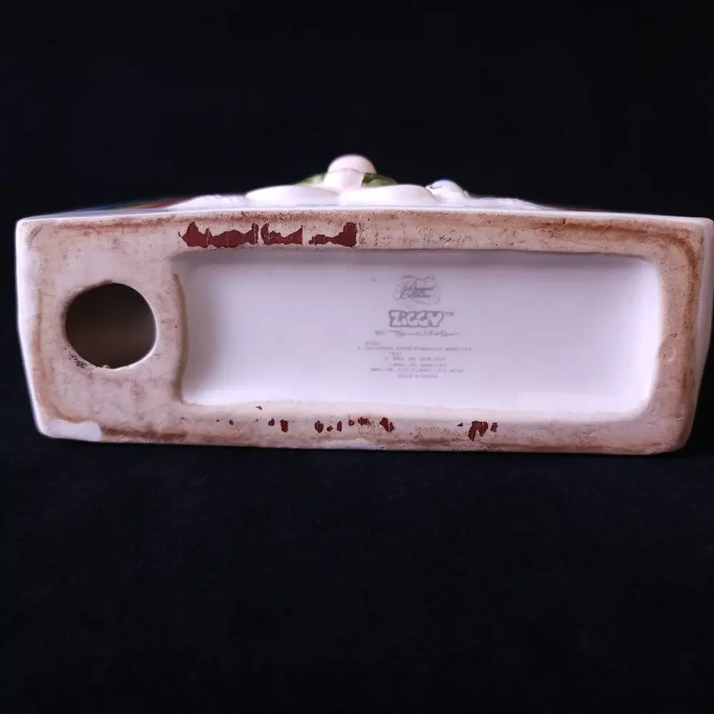 Vintage Rare Ziggy Ceramic Have A Rainbow Day Napkin Holder Tom Wilson Trinket